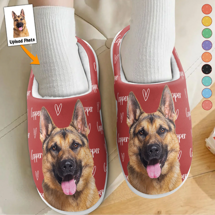 Custom Photo Pet Name - Personalized Photo Slippers