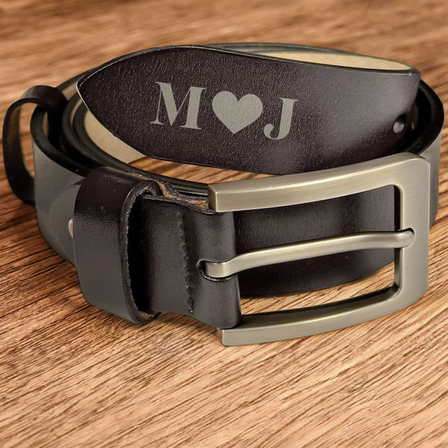 Anniversary Gift Secret Message For Him - Personalized Engraved Leather Belt