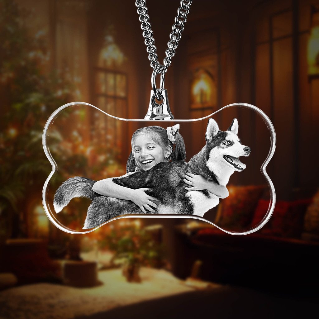 Pets Necklace Bone 2D - Light Base NOT Included