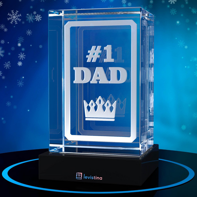 #1 Dad 3D Crystal