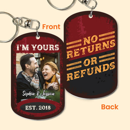 No Returns Or Refunds - Personalized Photo Keychain