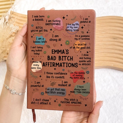 Bad B*tch Affirmations - Personalized Leather Journal