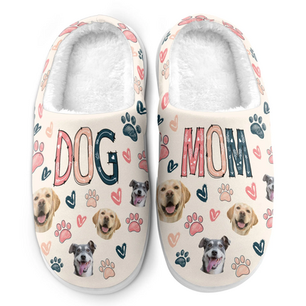 Dog Mom - Personalized Photo Slippers