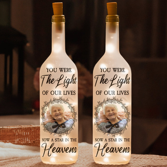 A Star In The Heavens - Personalized Photo Bottle Lamp