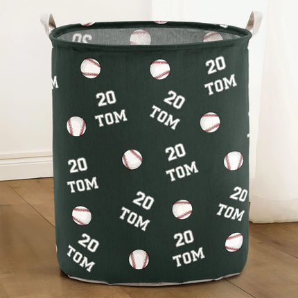 American Football Custom Name, Number - Personalized Laundry Storage Basket