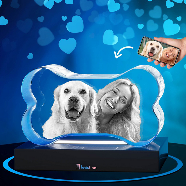 Pets 3D Bone Crystal - Light Base NOT Included