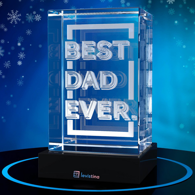 Best Dad Ever 3D Crystal