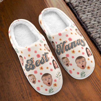 Best Mom Ever, Best Grandma - Personalized Photo Slippers