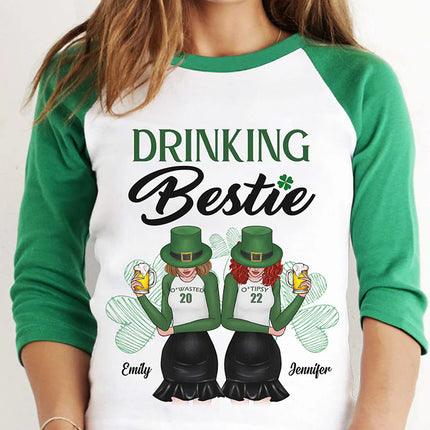 She's My Drunker Half - Gift For Besties, Personalized St. Patrick's Day Unisex Raglan Shirt