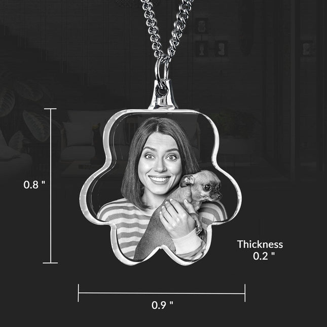 Necklace Pet Paw 2D - Light Base NOT Included