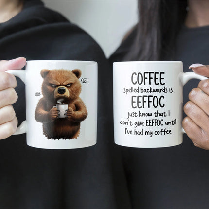 Funny Mug - Coffee Spelled Backwards Is Eeffoc - Fun Gifts For Coworkers, Friends, Family - Personalized Mug