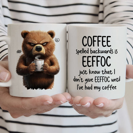 Funny Mug - Coffee Spelled Backwards Is Eeffoc - Fun Gifts For Coworkers, Friends, Family - Personalized Mug