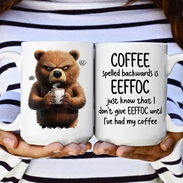 Funny Mug - Coffee Spelled Backwards Is Eeffoc - Fun Gifts For Coworkers, Friends, Family - Personalized Mug