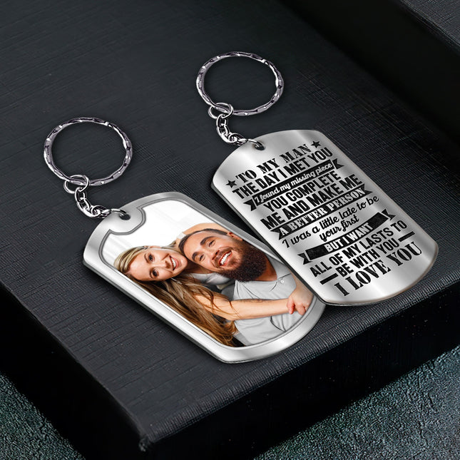 The Day I Met You I Found My Missing Piece - Personalized Photo Keychain