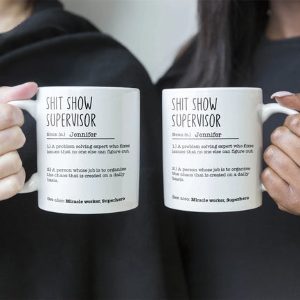 Funny Mug - Sh*T Show Supervisor - Fun Gifts For Coworker, Friends, Boss - Personalized Mug