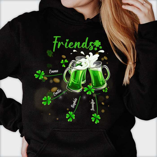 Good Friends Wine Together - Gift For St. Patrick's Day, Personalized T-shirt, Hoodie