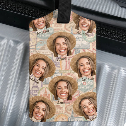 Custom Funny Face - Personalized Photo Luggage Tag