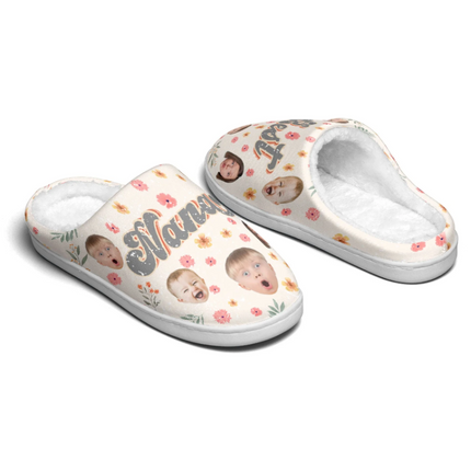 Best Mom Ever, Best Grandma - Personalized Photo Slippers