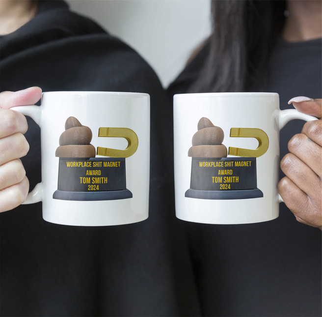 Funny Mug - Workplace Sh*T Magnet - Fun Gifts For Coworkers, Boss - Personalized Mug