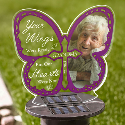 Your Wings Were Ready - Personalized Photo Solar Light