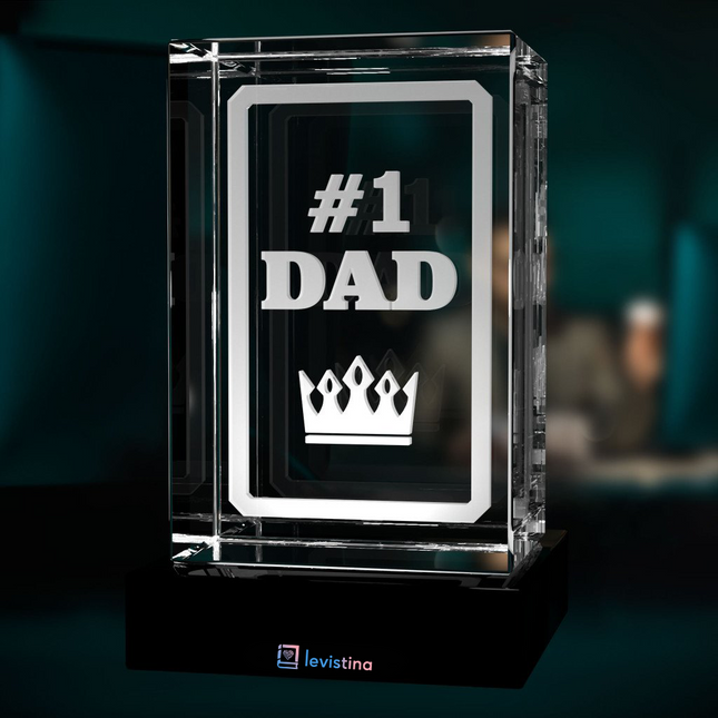 #1 Dad 3D Crystal