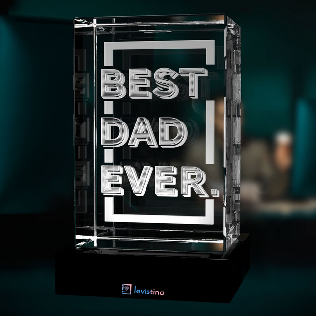 Best Dad Ever 3D Crystal