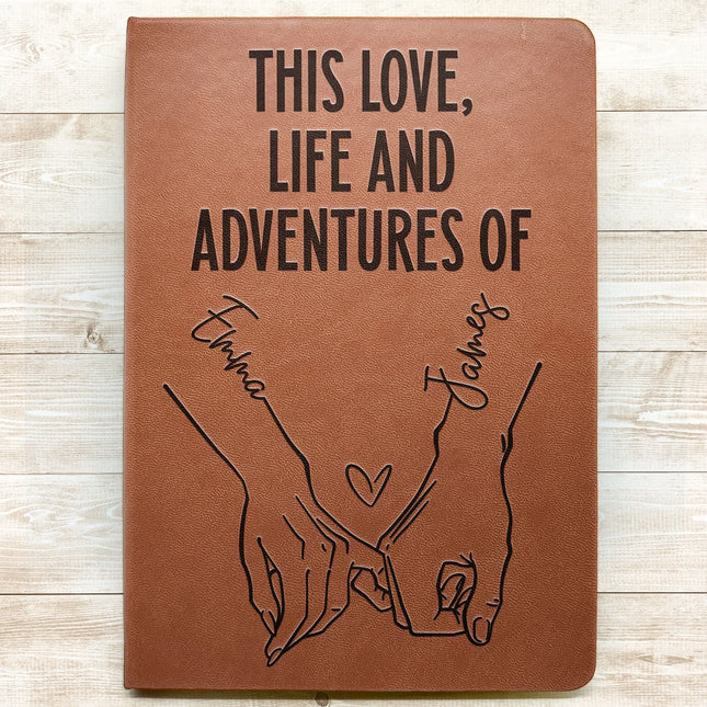 Together In Life, Love & Adventures - Personalized Leather Journal