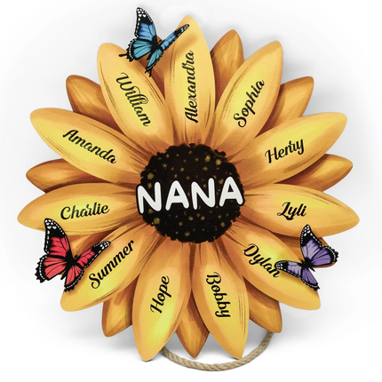 Nana Sunflower - Personalized Wood Sign