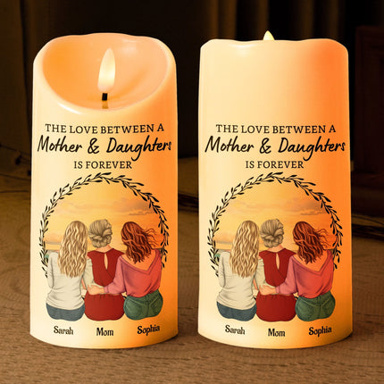 The Love Between A Mother & Daughters - Personalized LED Candle