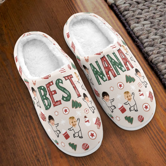 Custom Photo Best Nana - Personalized Photo Slippers