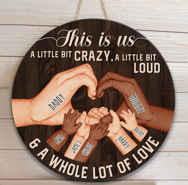 This Is Us - Personalized Round Wood Sign