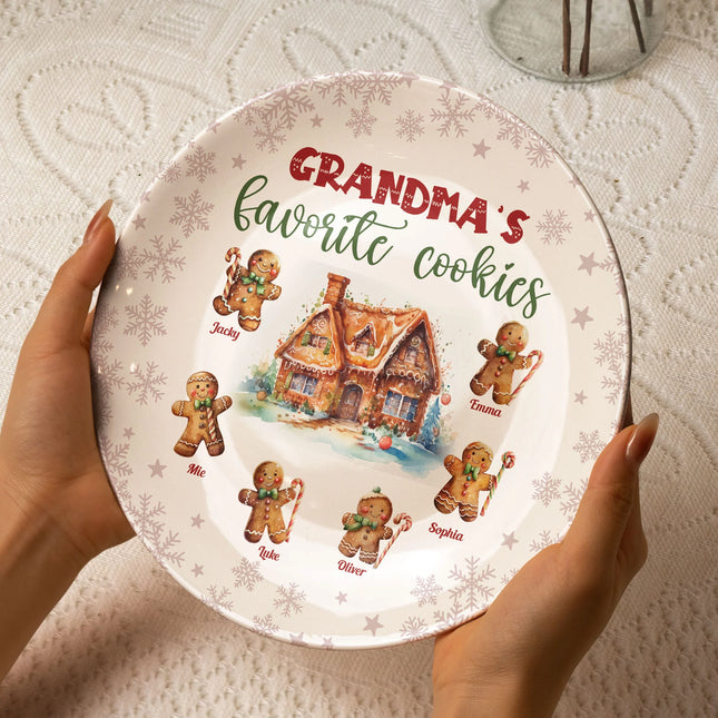 Grandma's Favorite Cookies - Personalized Ceramic Plate