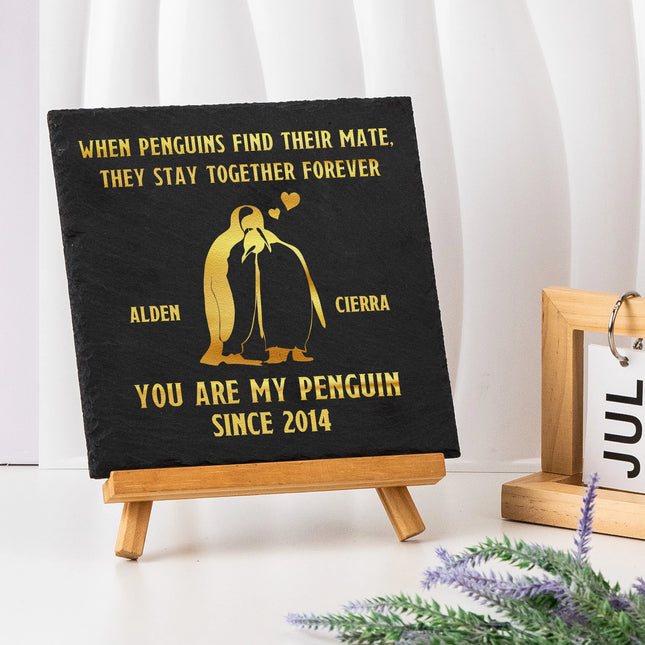 You Are My Penguin - Personalized Garden Stone