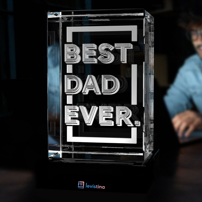 Best Dad Ever 3D Crystal