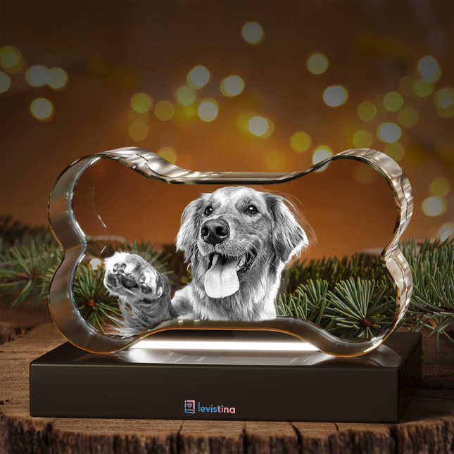 Pets 3D Bone Crystal - Light Base NOT Included