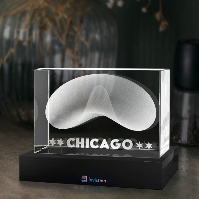 Cloud Gate 3D Crystal -Light Base NOT Included