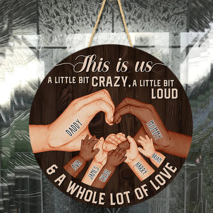 This Is Us - Personalized Round Wood Sign