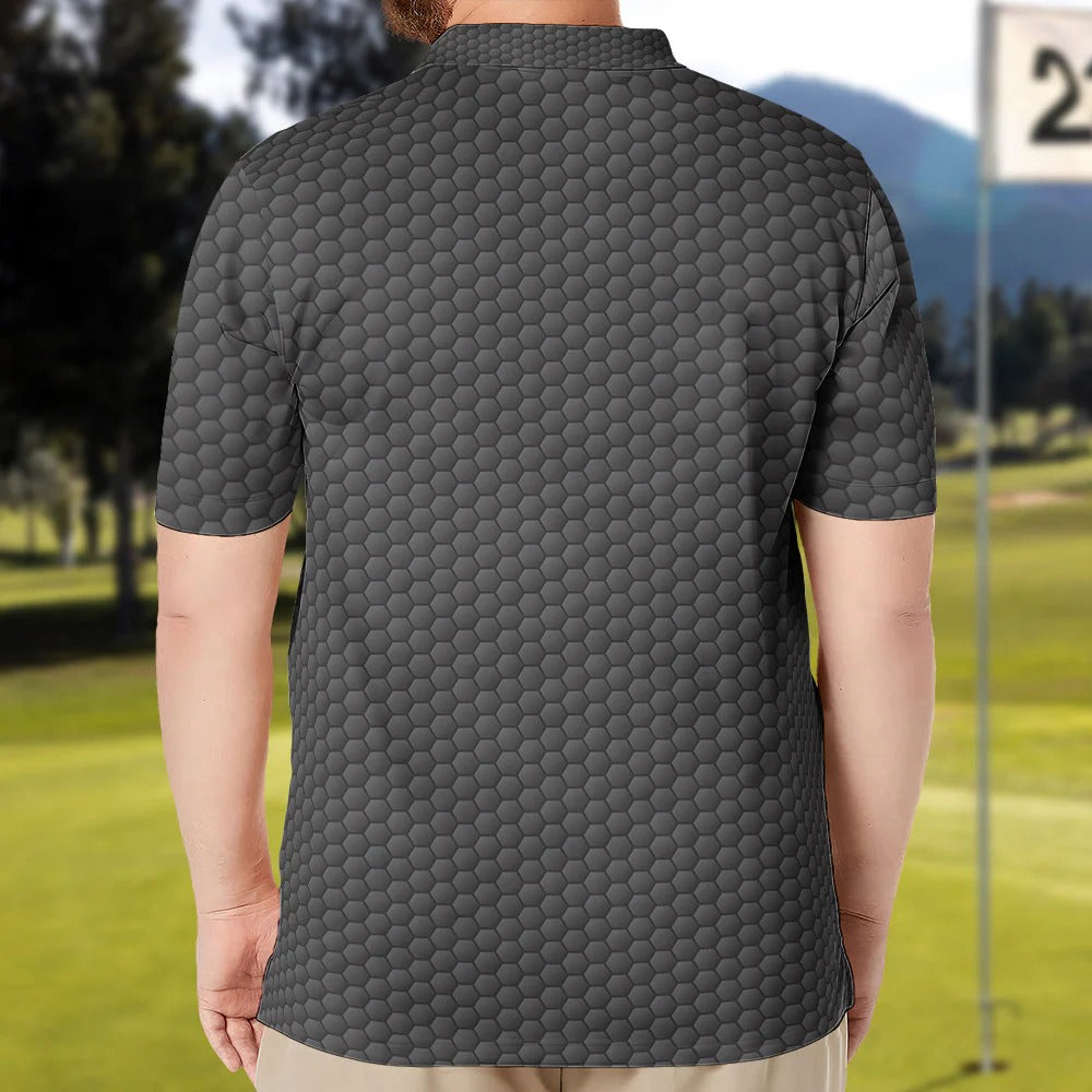 Custom Name Golf Ball Pattern Line Vintage Style For Golf Lovers - Custom Golf Shirt-Levistina