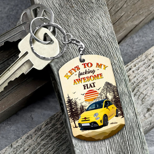 Keys To My Awesome Car - Personalized Photo Keychain