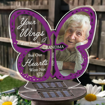 Your Wings Were Ready - Personalized Photo Solar Light