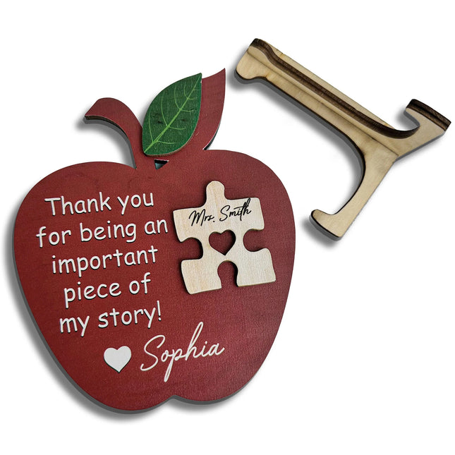 Thank You, Teacher - Personalized 2 Layers Wooden Plaque