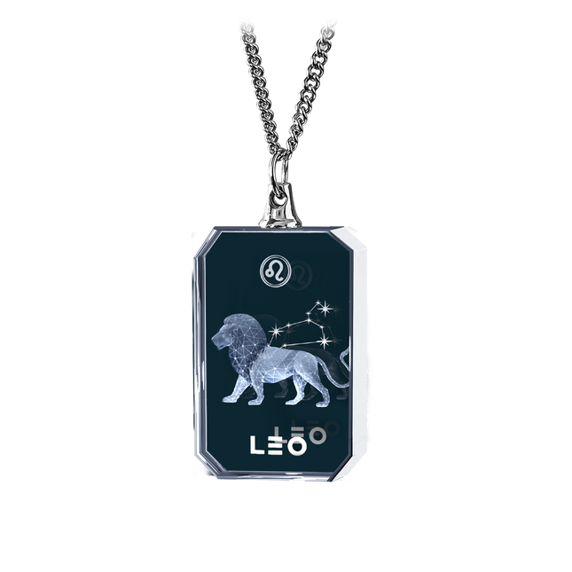 3D Necklace Rectangle for Leo