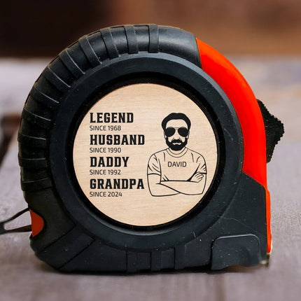 Legend Husband Daddy - Personalized Tape Measure