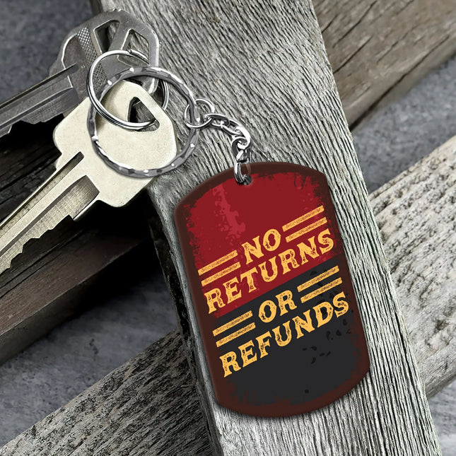 No Returns Or Refunds - Personalized Photo Keychain