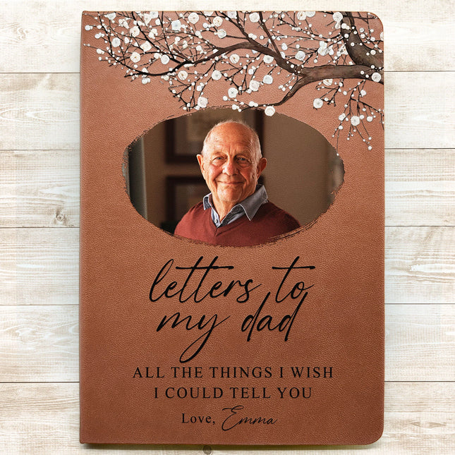 Letters To My Dad - Personalized Photo Leather Journal