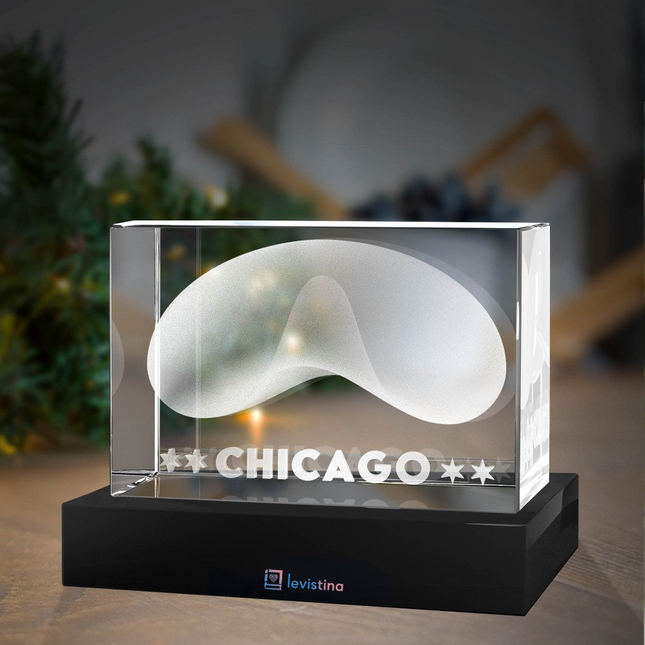 Cloud Gate 3D Crystal -Light Base NOT Included