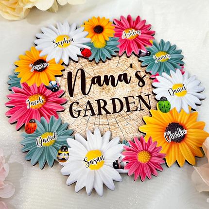 Nana's Garden - Personalized Wooden Plaque