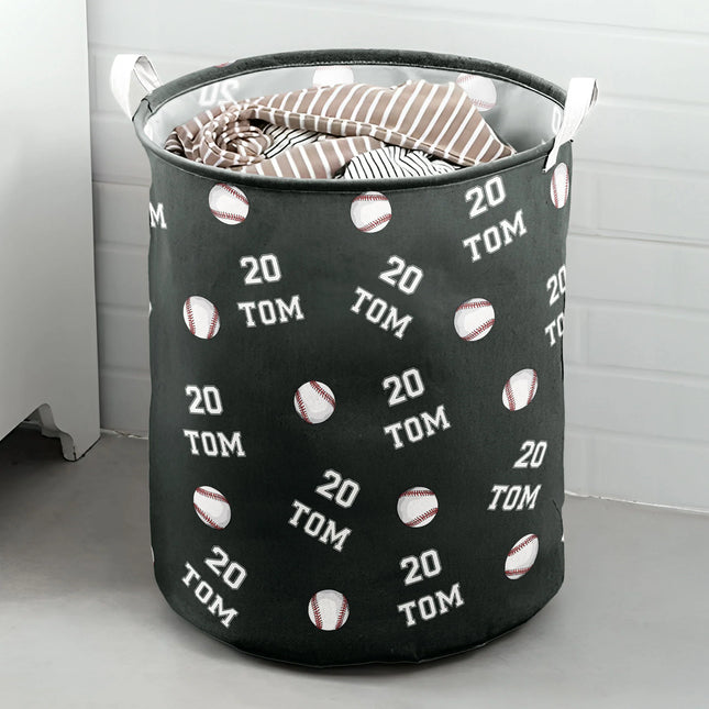 American Football Custom Name, Number - Personalized Laundry Storage Basket