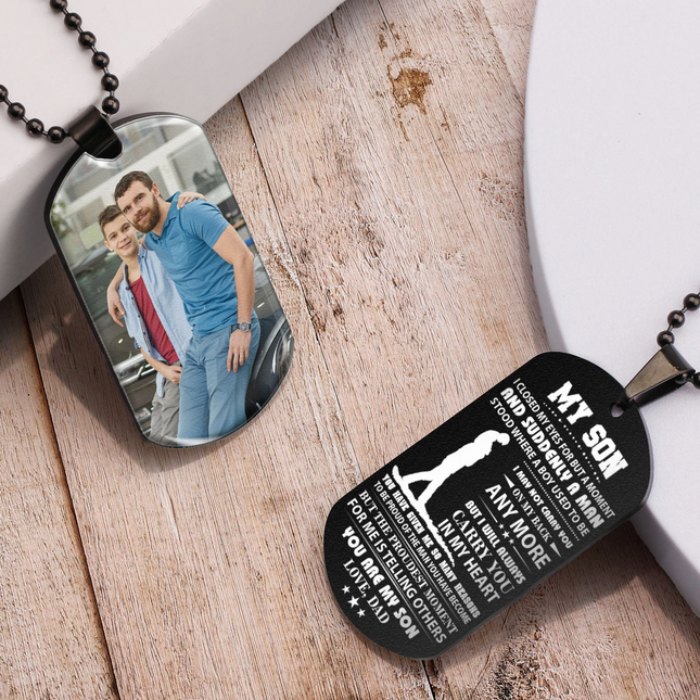 You're My Son - Personalized Photo Dog Tag Necklace