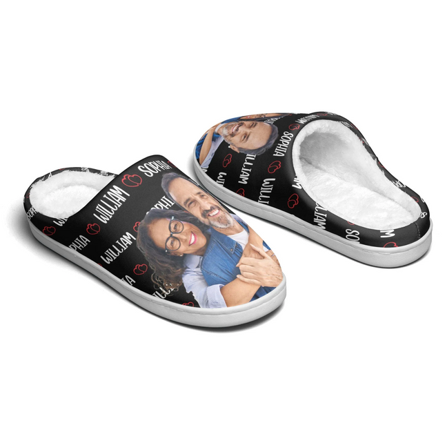 Couple Slippers Valentines Day Gifts - Personalized Photo Slippers